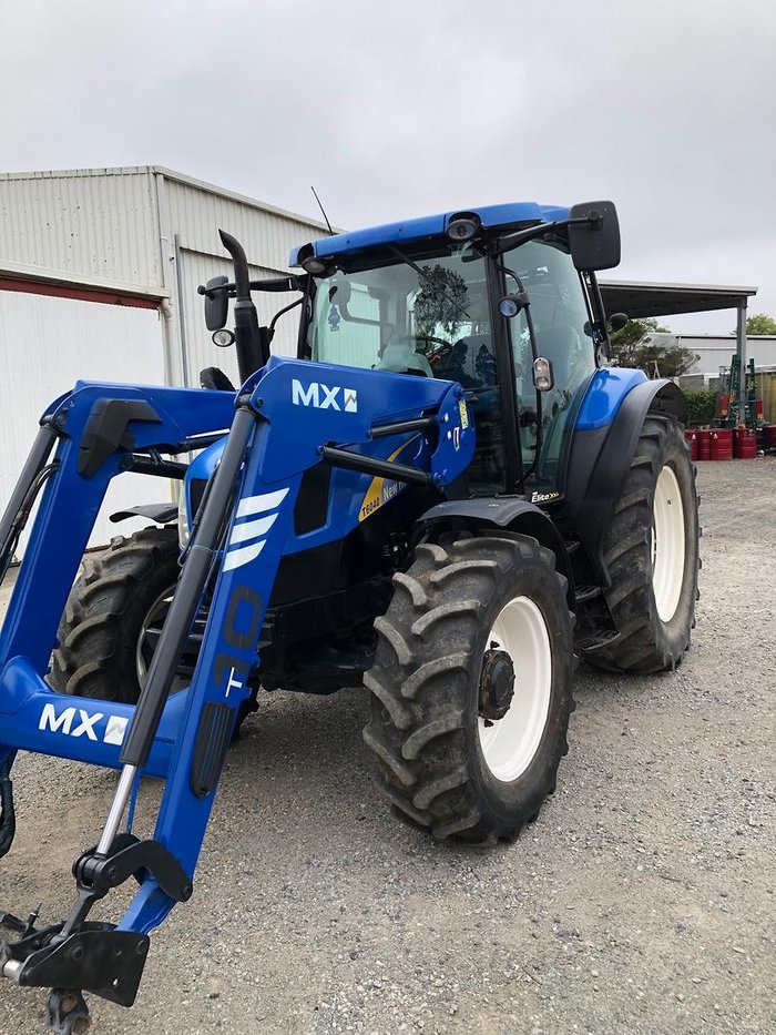 0 New Holland T6040 120Hp Cab Tractor With Fel Blue