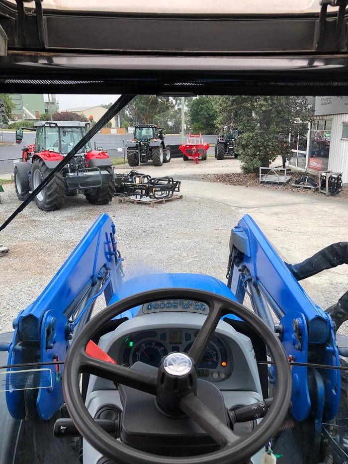 0 New Holland T6040 120Hp Cab Tractor With Fel Blue