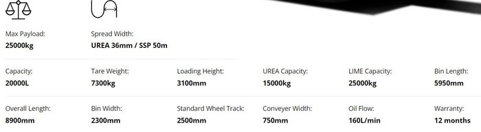 2025 Hansa T23 Tandem Axle 24Mt Trailing Spreader
