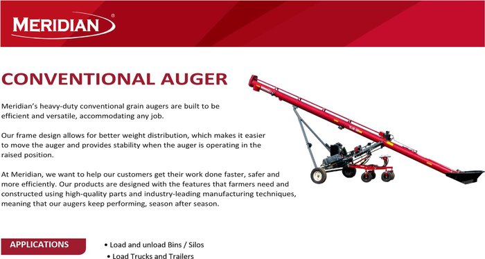 MERIDIAN 1239TL Grain Auger