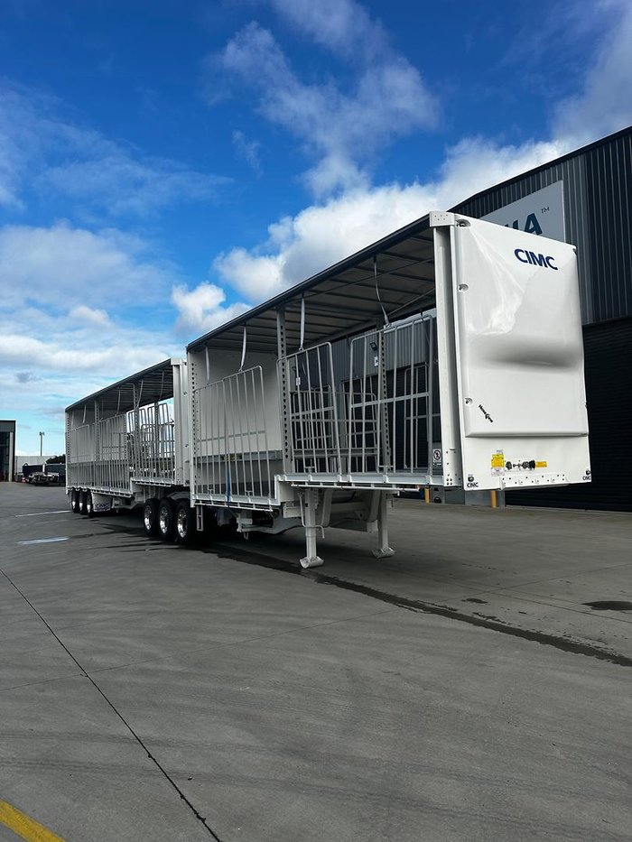 2025 CIMC 34 Pallet Drop Deck Mezz Curtainsider B Double