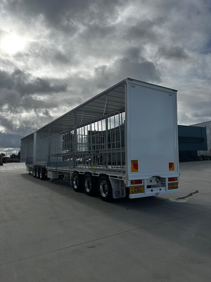 2025 CIMC 34 Pallet Drop Deck Mezz Curtainsider B Double