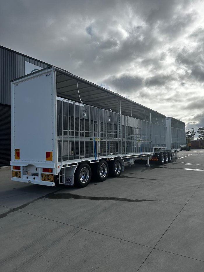 2025 CIMC 34 Pallet Drop Deck Mezz Curtainsider B Double