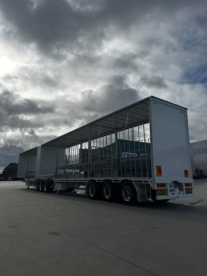 2025 CIMC 34 Pallet Drop Deck Mezz Curtainsider B Double