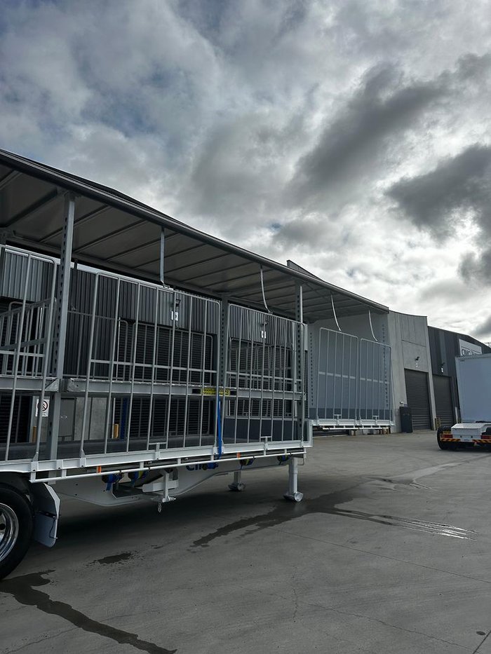 2025 CIMC 34 Pallet Drop Deck Mezz Curtainsider B Double