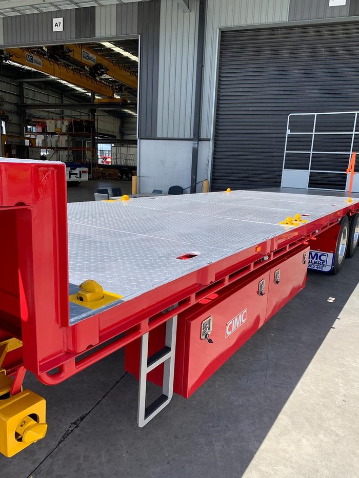 2025 CIMC 45' (22 Pallet) Drop Deck Flat Top (Roadtrain Coupling Provision)