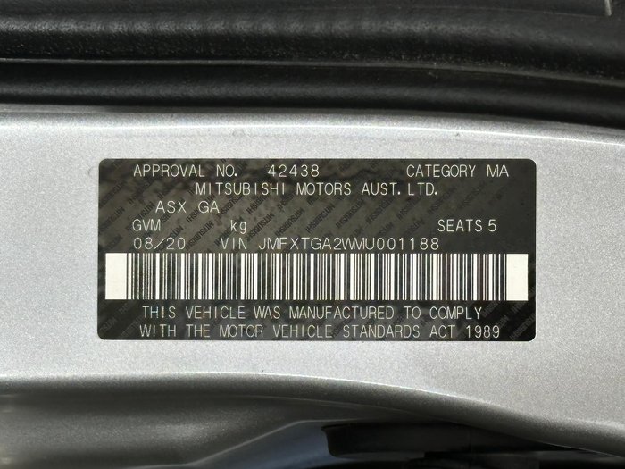 2020 Mitsubishi ASX ES ADAS