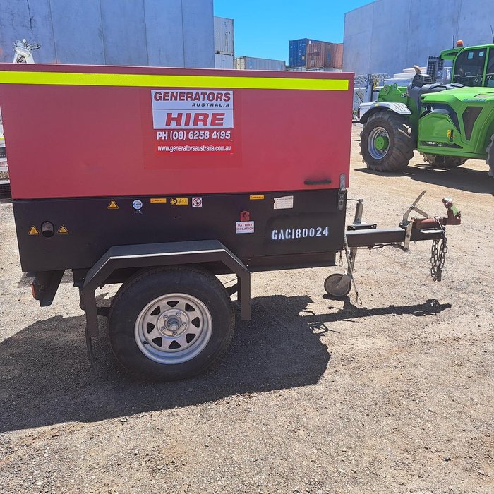 2021 Global Power and Air GPS050 7 Screw Air Compressor Red