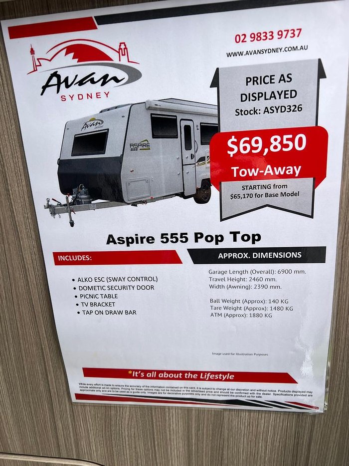 2025 Avan Aspire 555 Pop Top