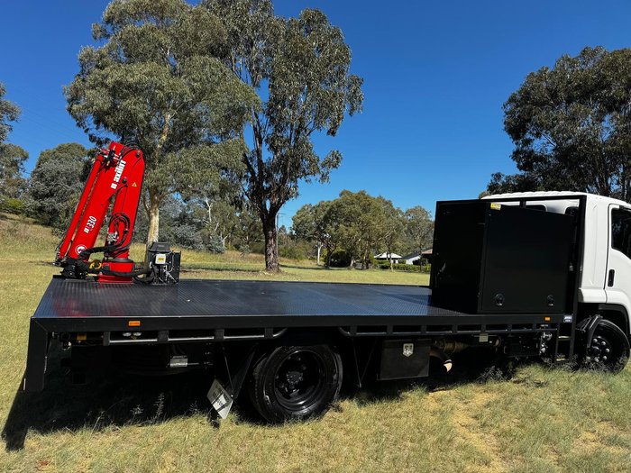 2023 Isuzu Fsr 140-260 With Steel Tray & Crane In Stock Now! White