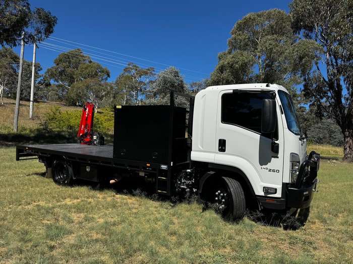2023 Isuzu Fsr 140-260 With Steel Tray & Crane In Stock Now! White