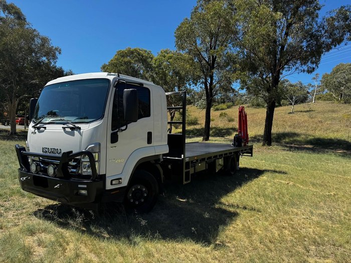 2023 Isuzu Fsr 140-260 With Steel Tray & Crane In Stock Now! White