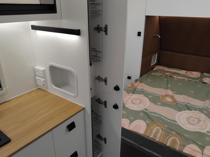 2025 New Age Caravans Dr18e Desert Rose Full Off Road Couples Van