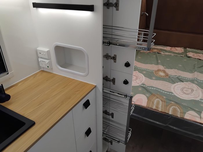 2025 New Age Caravans Dr18e Desert Rose Full Off Road Couples Van