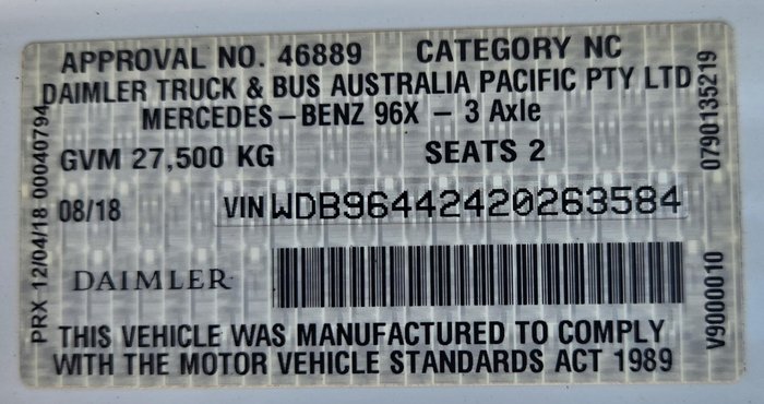 2018 Mercedes-Benz Actros 2763LS WHITE