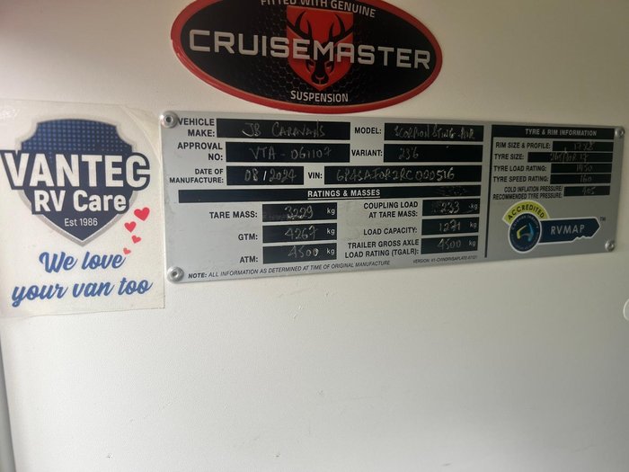 2024 JB Caravans Scorpion Sting Air 23'6 Rear Club