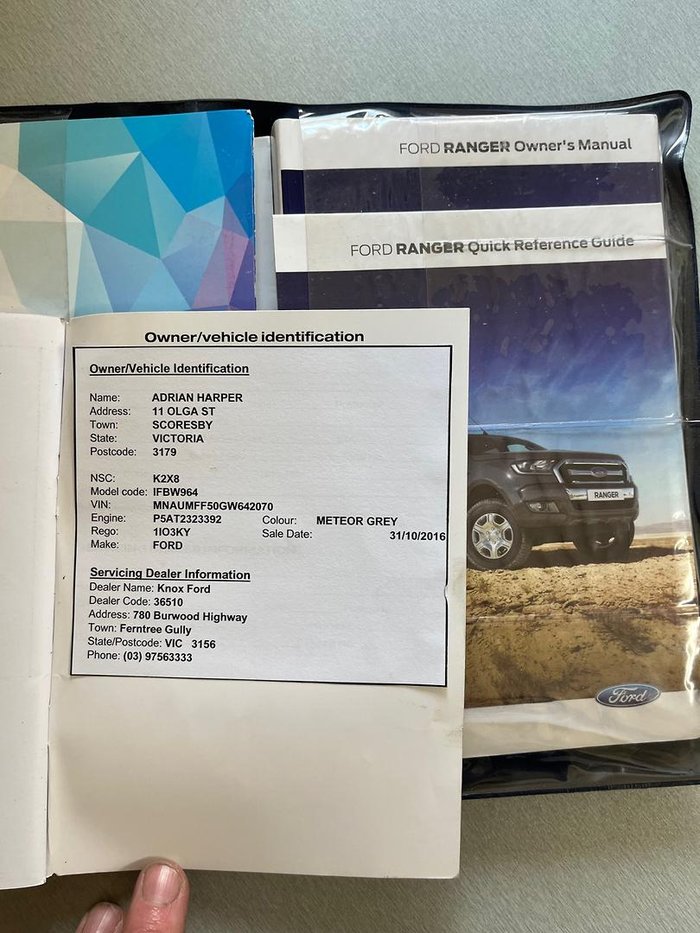2016 Ford Ranger Wildtrak PX MkII 4X4 Dual Range Meteor Grey