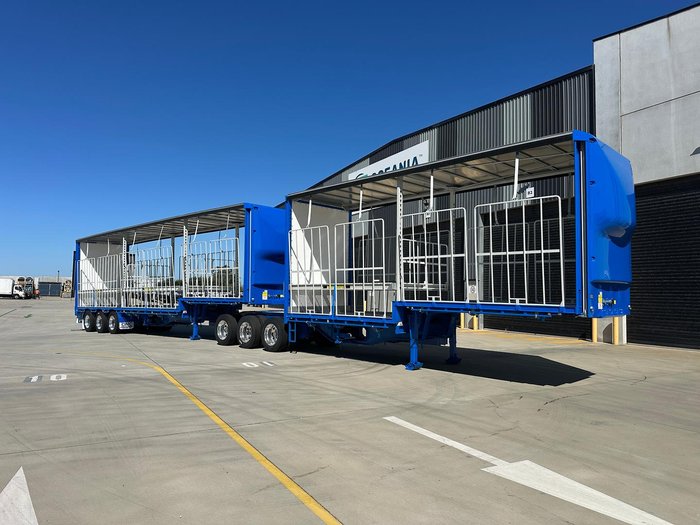 2025 CIMC 34 Pallet Drop Deck Mezzanine Curtainsider B Double