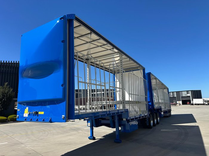 2025 CIMC 34 Pallet Drop Deck Mezzanine Curtainsider B Double