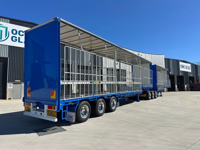 2025 CIMC 34 Pallet Drop Deck Mezzanine Curtainsider B Double