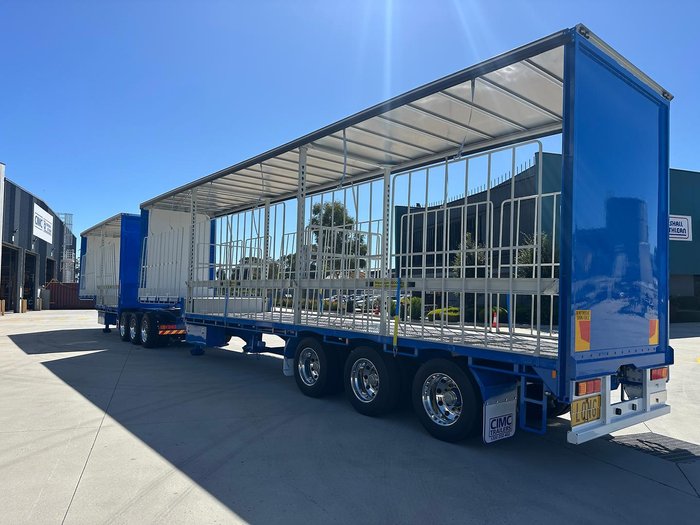 2025 CIMC 34 Pallet Drop Deck Mezzanine Curtainsider B Double 