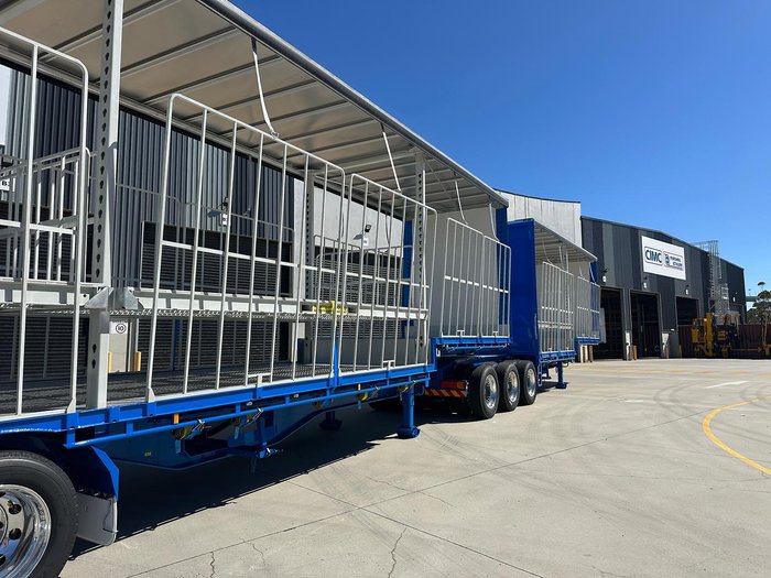 2025 CIMC 34 Pallet Drop Deck Mezzanine Curtainsider B Double