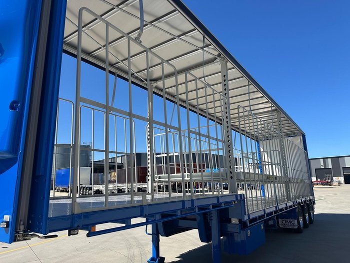 2025 CIMC 34 Pallet Drop Deck Mezzanine Curtainsider B Double