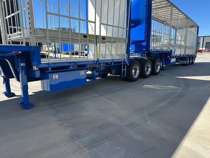 2025 CIMC 34 Pallet Drop Deck Mezzanine Curtainsider B Double