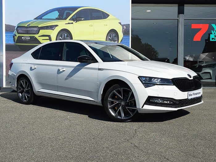 2024 SKODA Superb 206TSI SportLine NP MY24 4X4 Constant Moon White