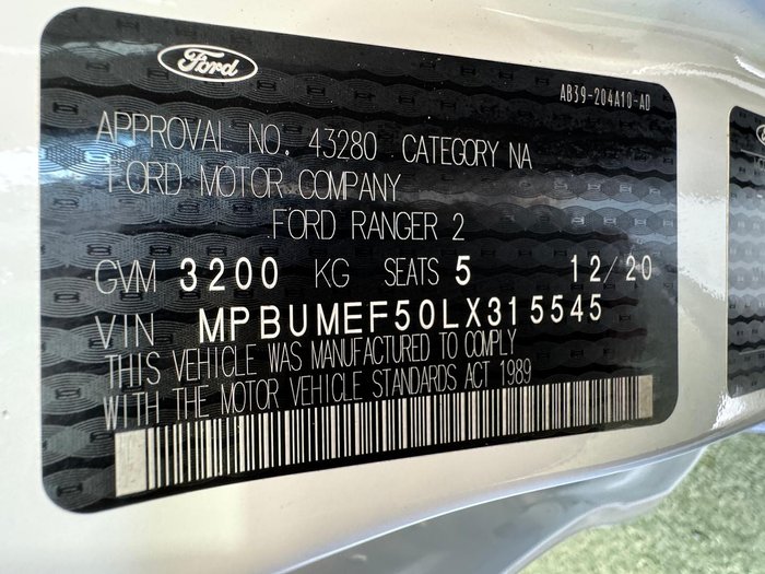 2020 Ford Ranger XL