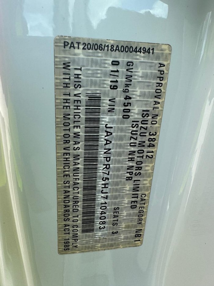 2019 Isuzu Npr 45 155 NPR 45/155 PANTEC WITH LIFTER