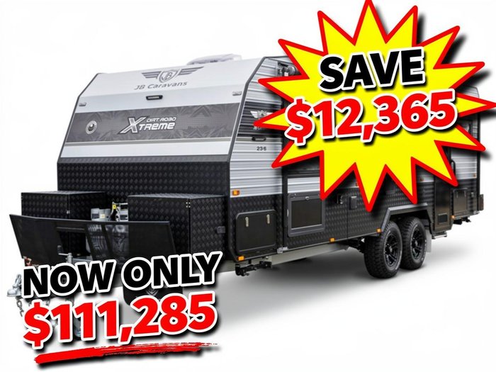 2025 JB Caravans 23'6 Dirt Road Xtreme Rear Club Save $12,365 Was $123,650