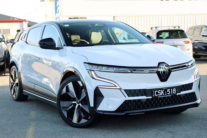 2024 Renault Megane E-Tech Techno EV60 XCB MY24 Solid White with Diamond Black roof