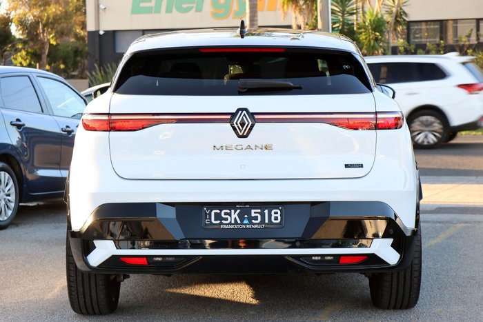 2024 Renault Megane E-Tech Techno EV60 XCB MY24 Solid White with Diamond Black roof