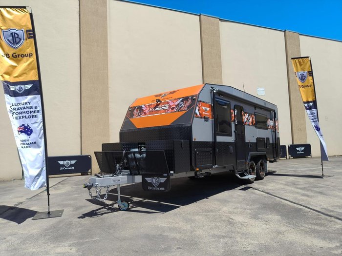 2023 JB Caravans Dirt Road Xtreme 20' Front Door