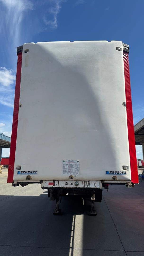 2008 Krueger 12P Drop Deck A Mezzanine Curtain Sider White