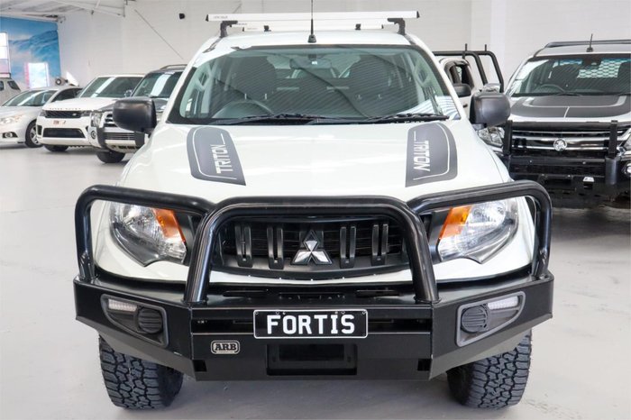 2018 Mitsubishi Triton GLX+ MQ MY18 4X4 Dual Range White