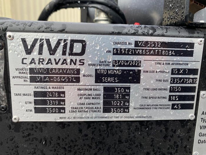 2025 Vivid Caravans NOMAD 21 LARGE ENSUITE