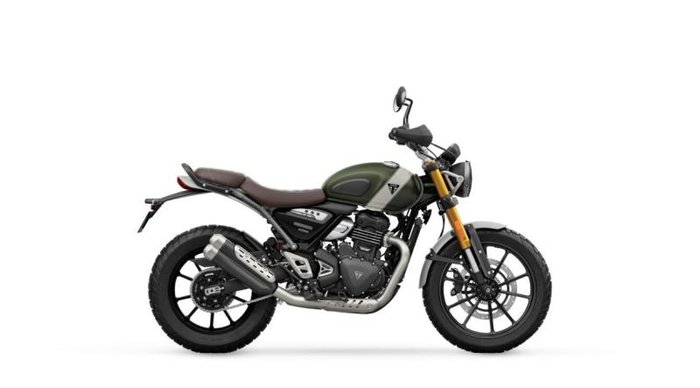 2025 TRIUMPH SCRAMBLER 400 X MATT KHAKI / WHITE