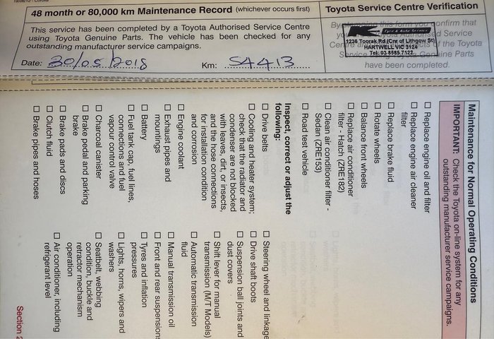 2012 Toyota Corolla Ascent Sport ZRE182R Tidal Blue