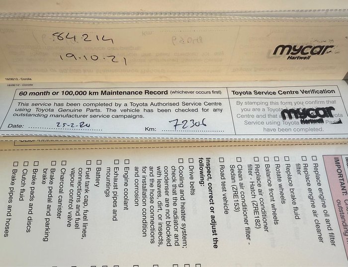 2012 Toyota Corolla Ascent Sport ZRE182R Tidal Blue