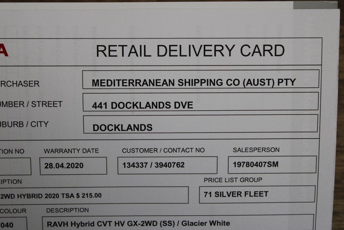 2020 Toyota RAV4 GX AXAH52R Glacier White