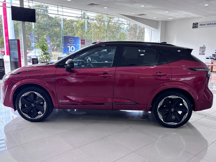 2025 Nissan QASHQAI N-DESIGN e-POWER J12 MY25 Fuji Sunset Red with Onyx Black Roof