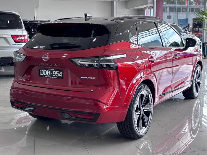 2025 Nissan QASHQAI N-DESIGN e-POWER J12 MY25 Fuji Sunset Red with Onyx Black Roof