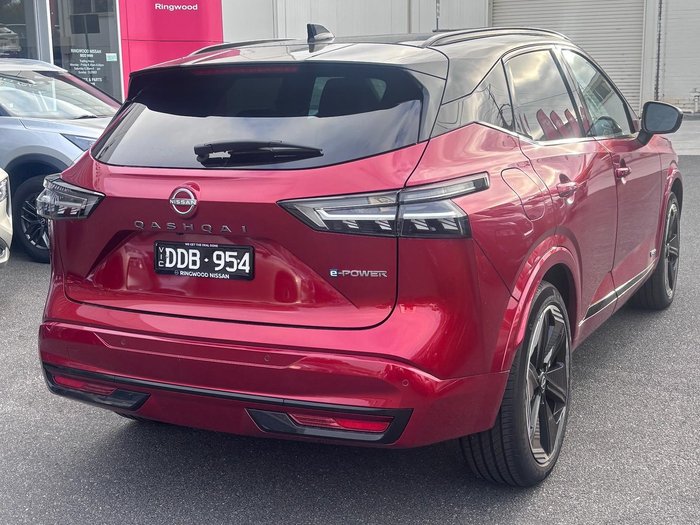 2024 Nissan QASHQAI N-DESIGN e-POWER J12 MY25 Fuji Sunset Red with Onyx Black Roof