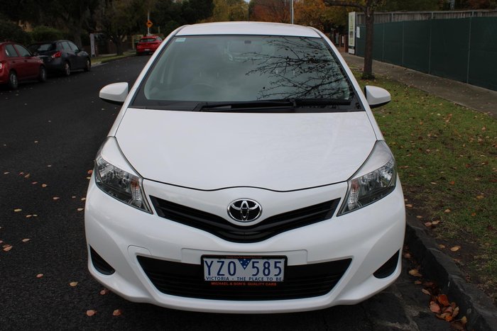 2012 Toyota Yaris YR NCP130R Glacier White