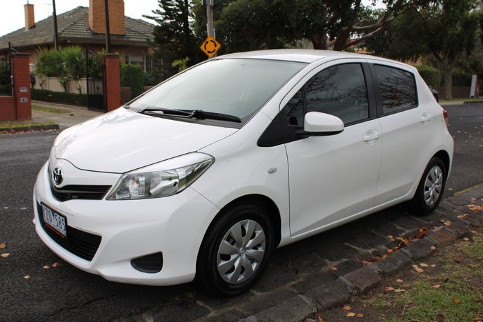 2012 Toyota Yaris YR NCP130R Glacier White