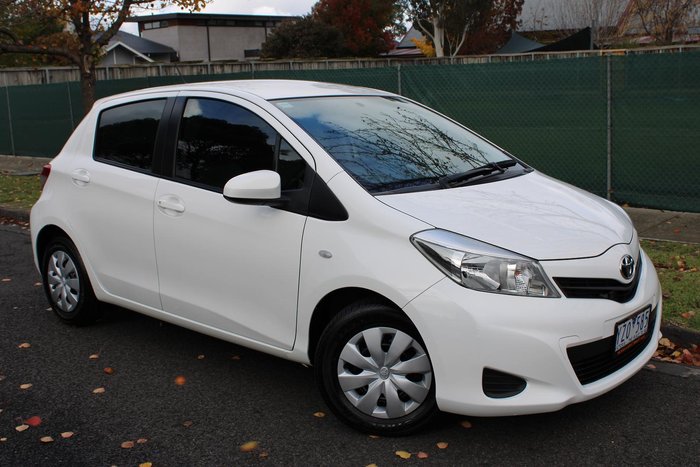 2012 Toyota Yaris YR NCP130R Glacier White