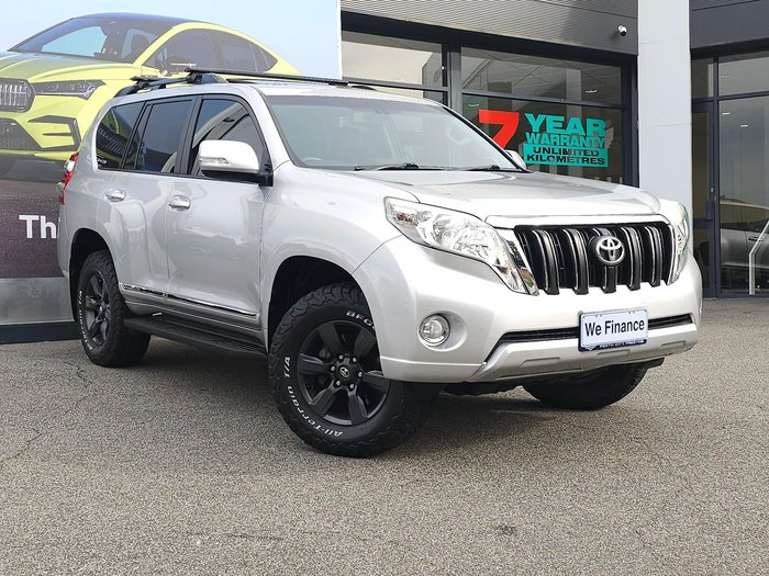 2015 Toyota Landcruiser Prado Altitude KDJ150R MY14 4X4 Dual Range Silver Pearl