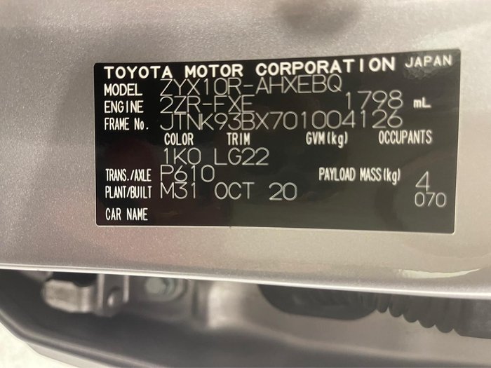 2020 Toyota C-HR Koba ZYX10R Shadow Platinum